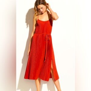 Vince midi pleated cami dress